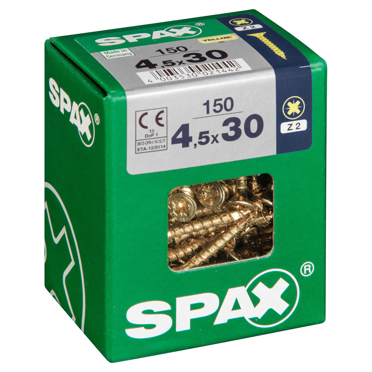 Spax Universalschrauben Yellox Senkkopf 4,5 x 30 L 150 Stück Bild 2