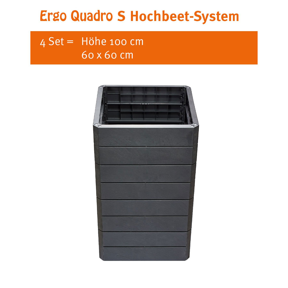 Garantia Hochbeet-System Ergo Quadro Größe S grau Bild 4