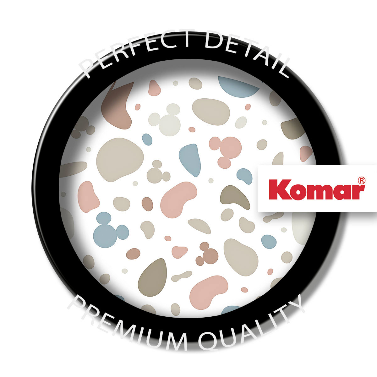 Komar Selbstklebende Vlies Fototapete rund Mickey Head Terrazzo Bambino Durchmesser 125 cm