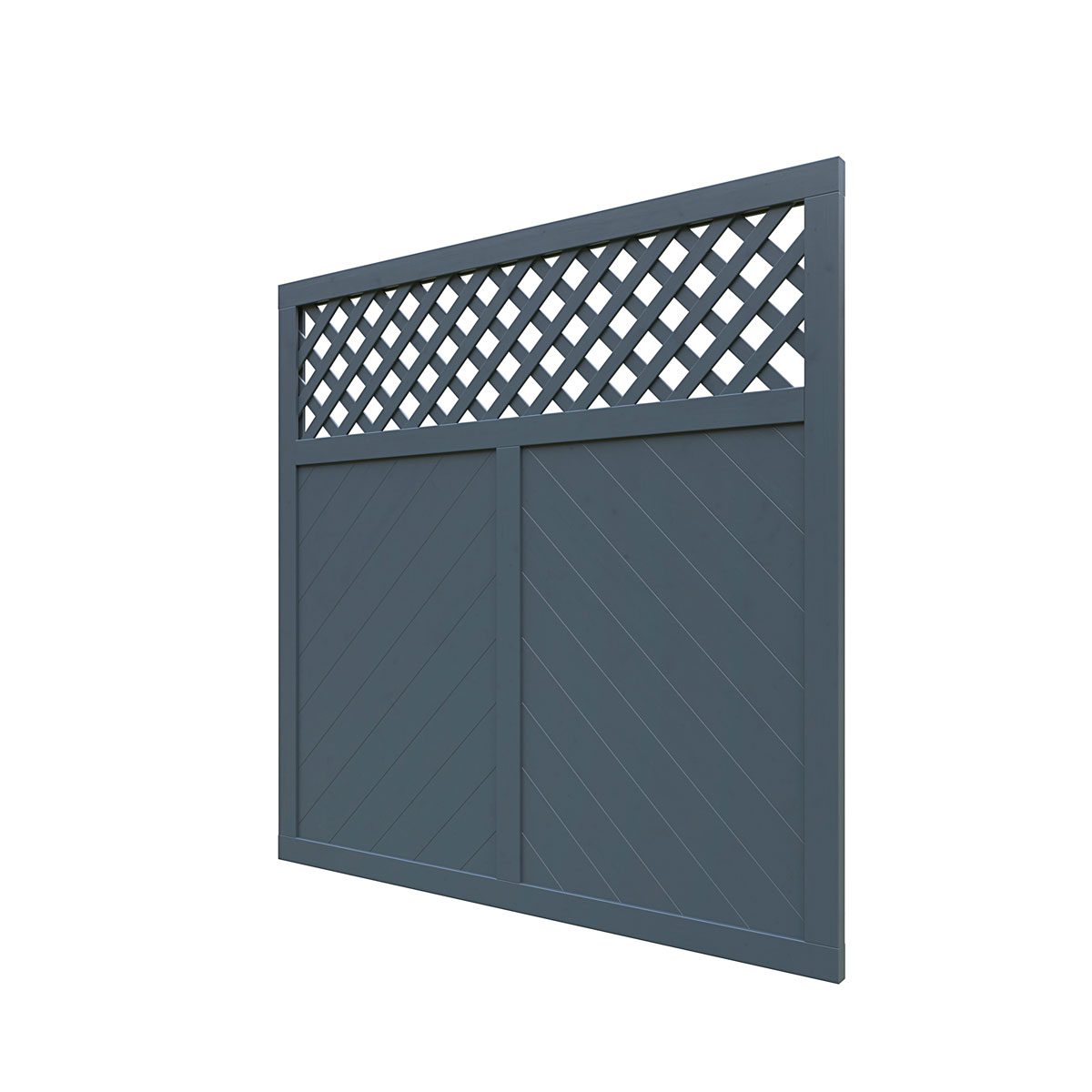 Massivzaun mit Rankgitter, Grundelement, 180x180 cm Bild 2