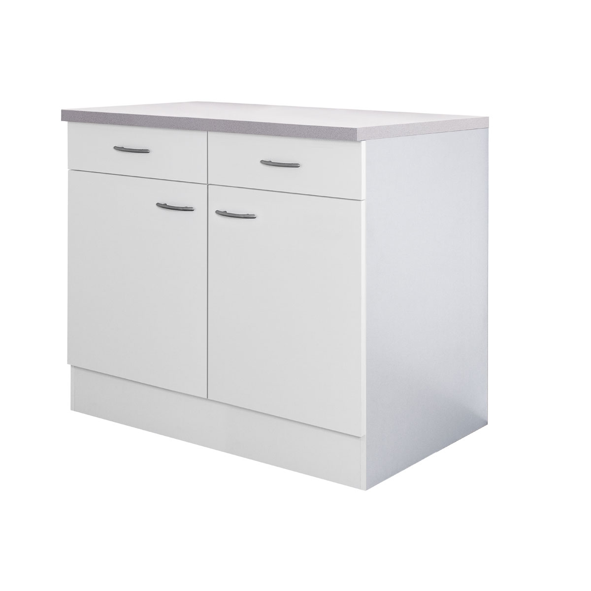 Flex-Well Küchenunterschrank „Wito“, 100x85x60 cm, weiß
