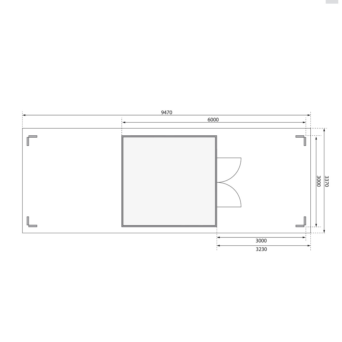 Karibu  Blockbohlenhaus Theres 7 terragrau mit 2 Dachausbauelementen Bild 8