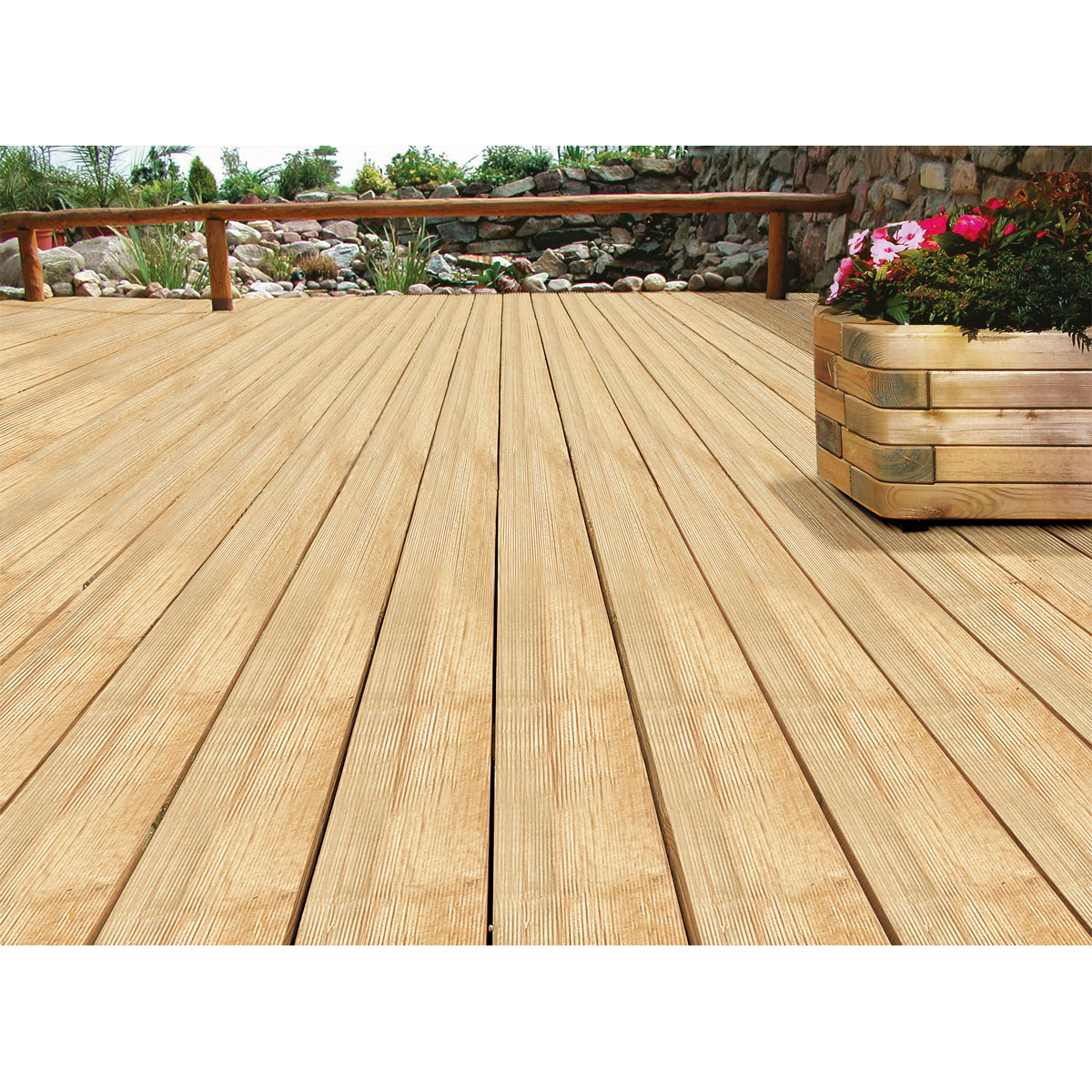 Kiefer-Terrassendiele 300 x 10 x 2,3 cm Bild 4