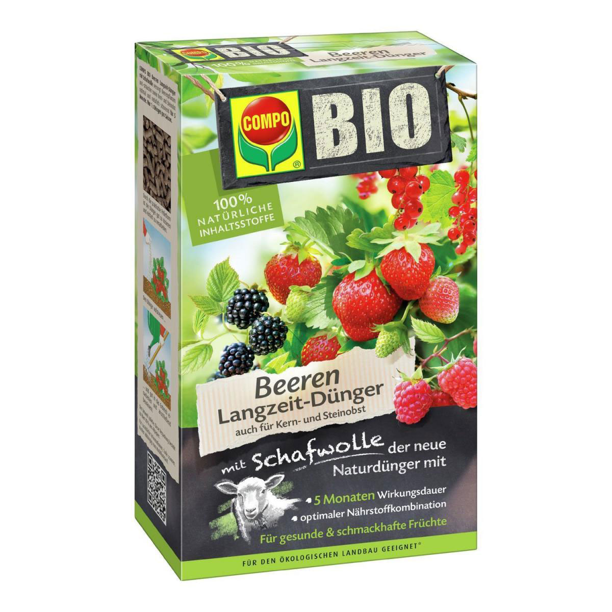 Compo BIO Beeren Langzeit-Dünger mit Schafwolle 2 L