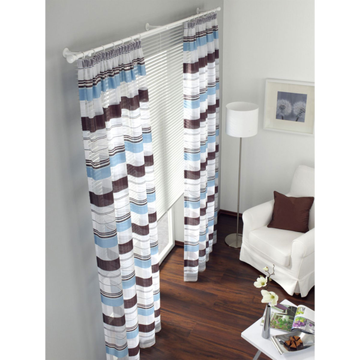 Gardinia Gardinenstange Chicago 160 cm Durchmesser 20 mm weiß Bild 3