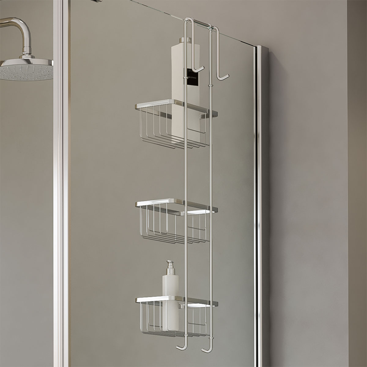 Schulte Duschablage zum Hängen mit drei Etagen chromoptik Bild 2
