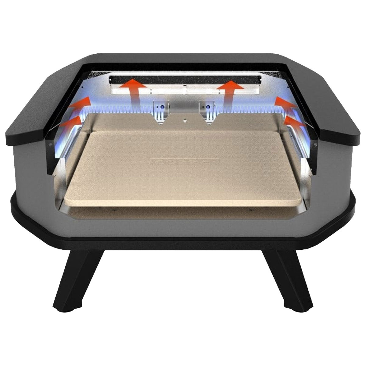 COZZE Pizzaofen Gas mit Thermometer und Pizzastein Bild 7