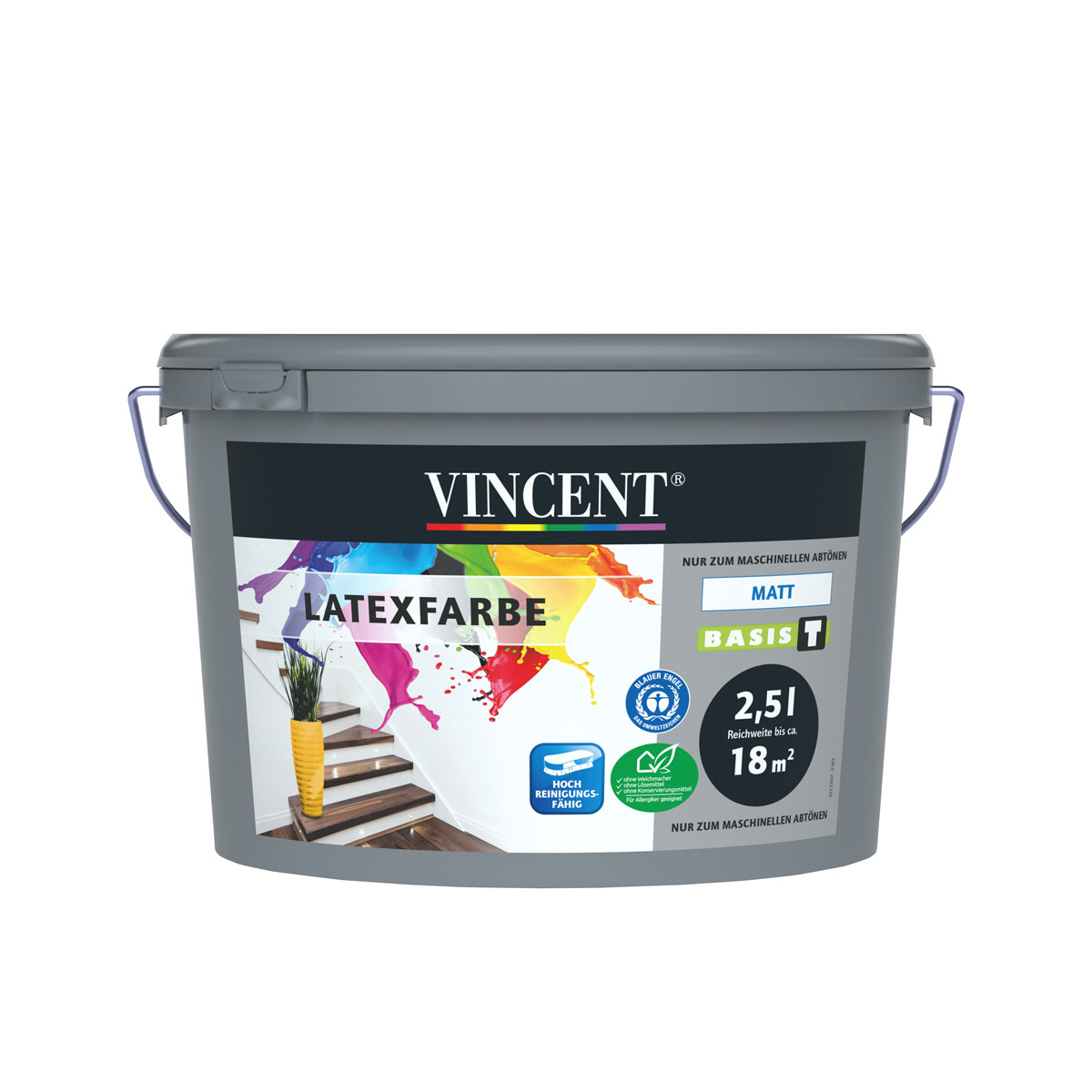 Vincent  Wandfarbe Latexfarbe Mix It matt 2,5 L