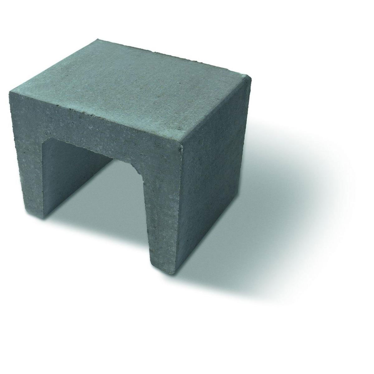 Diephaus  U-Stein-Ecke anthrazit 40 x 40 x 40 cm