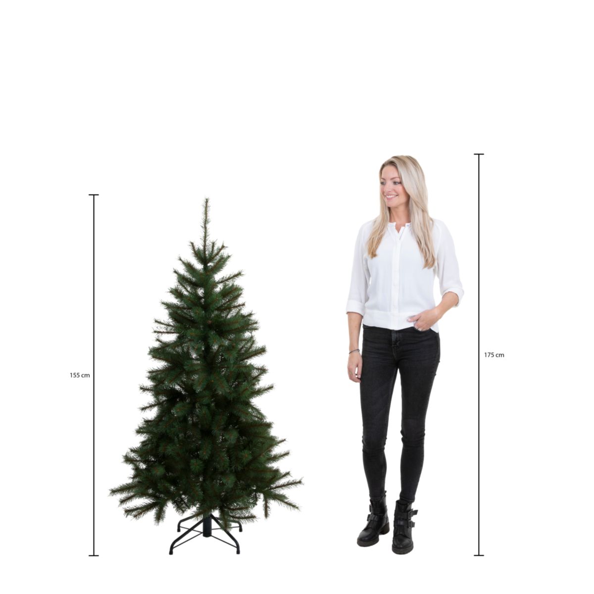 Weihnachtsbaum Charlton HxD155x91cm LEDgruen 100L Tips 340 Bild 5