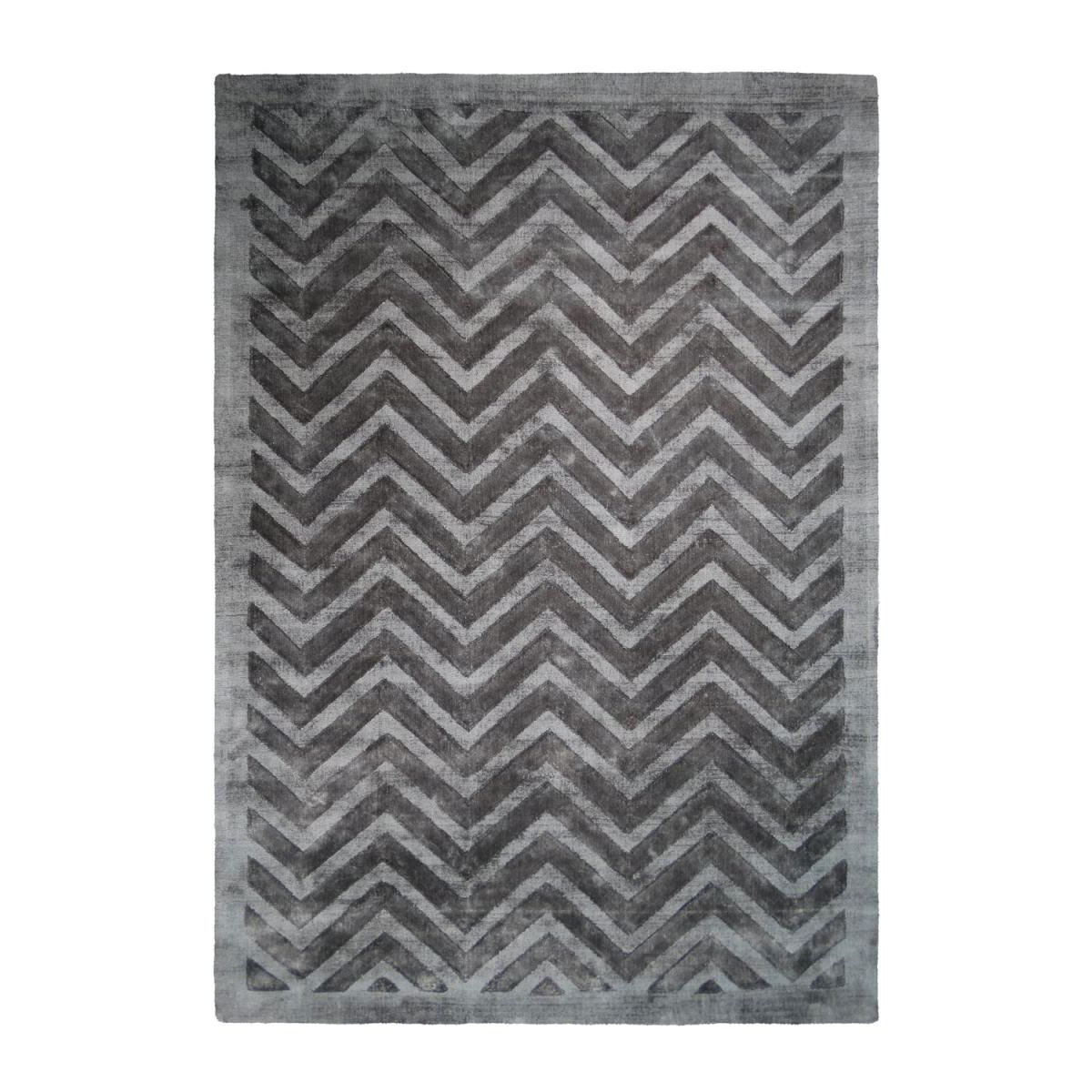 Kurzflorteppich „Luxury 410“ Grau/Anthrazit, 80x150cm