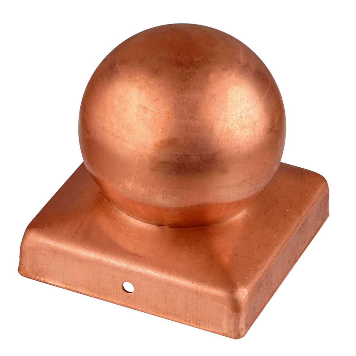Connex Pfostenkappe mit Kugel9 x 9 cm Kupfer