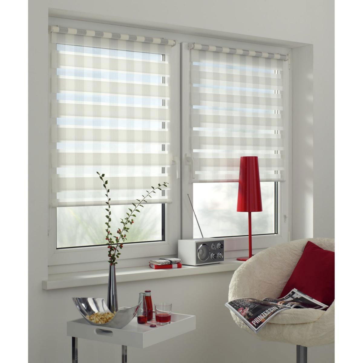 Gardinia EasyFix Rollo Karo 45 x 150 cm weiß Bild 3