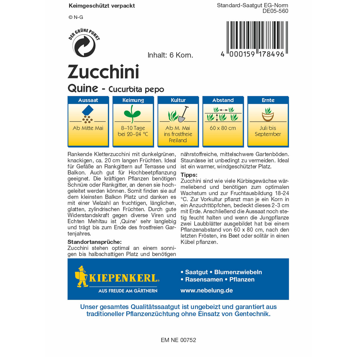 Kiepenkerl Zucchini Quine Bild 2