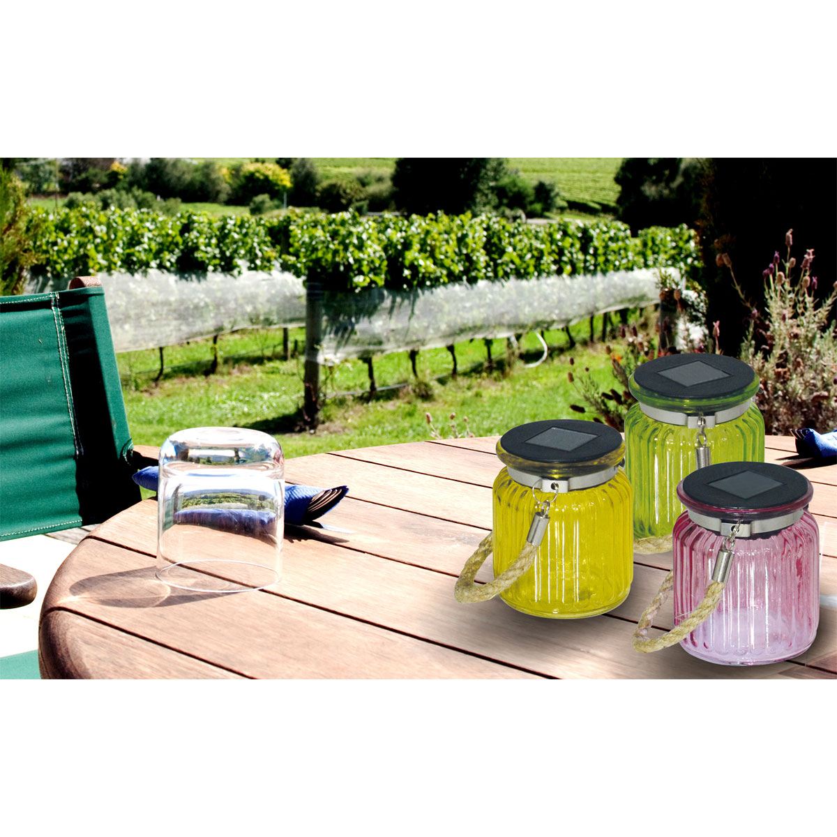 näve Solar-Glas mit Kordel rosa Bild 2