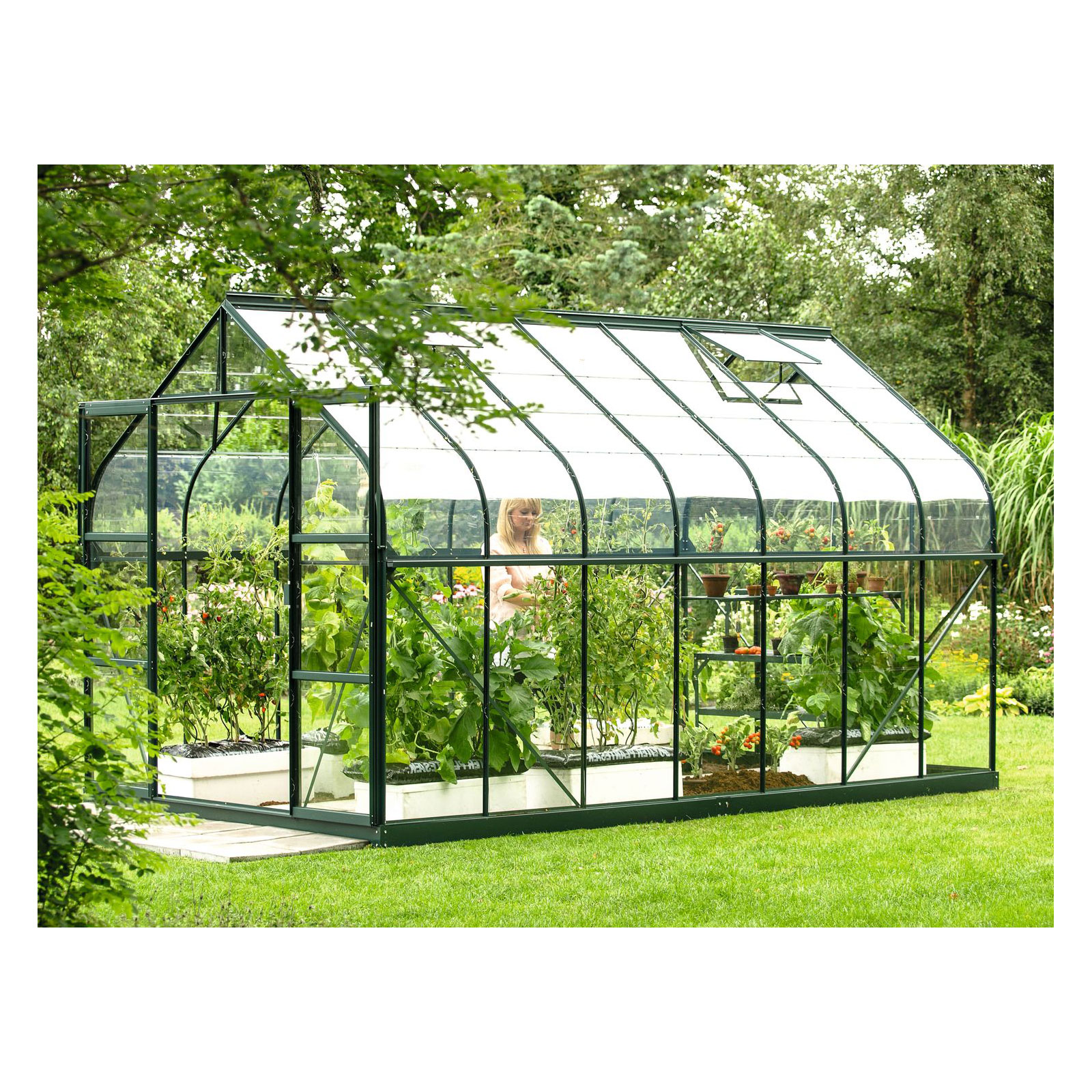 Vitavia Gewächshaus Dione 11500 11,5m² 3 mm Einscheibensicherheitsglas grün