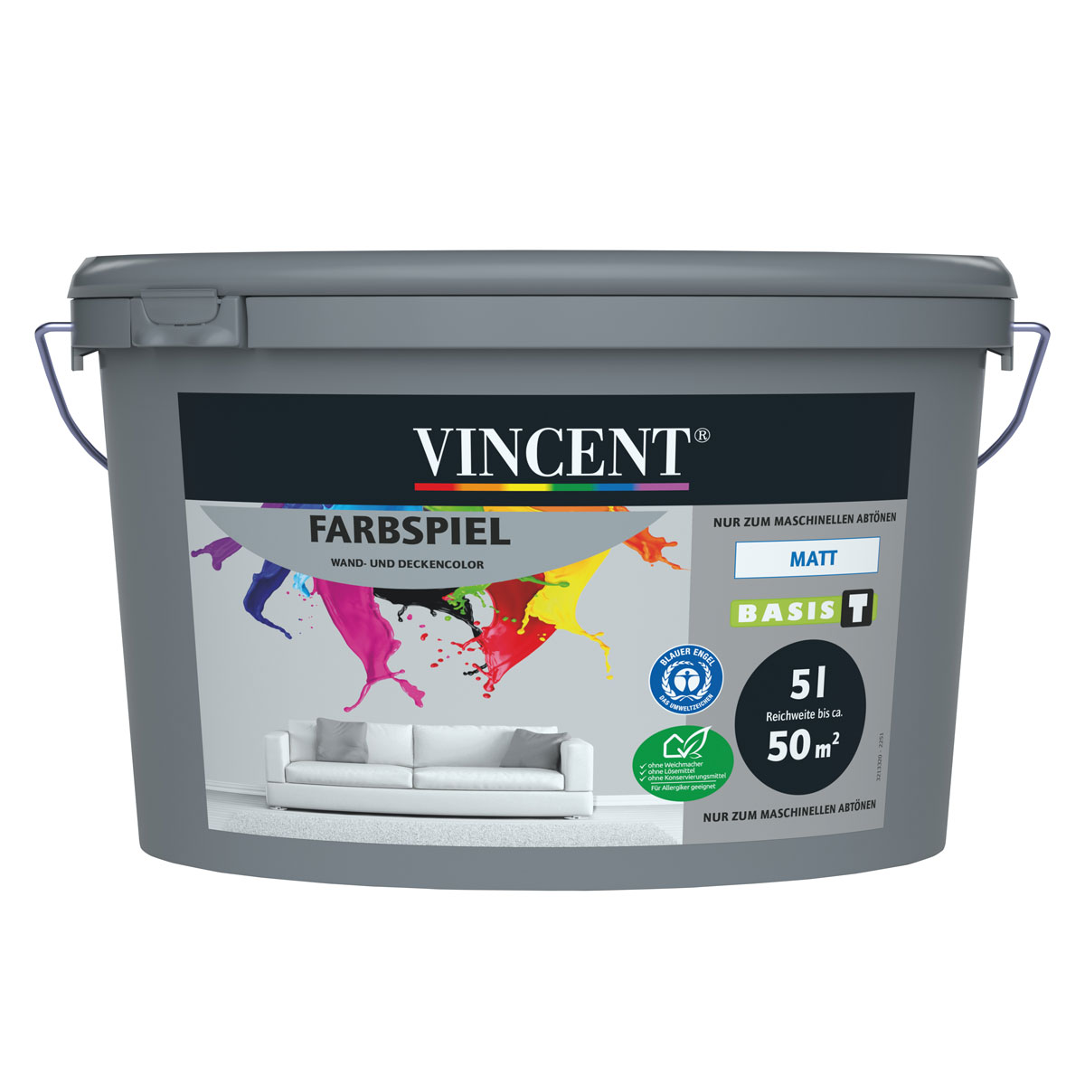 Vincent Wandfarbe Farbspiel Mix It matt 5 L