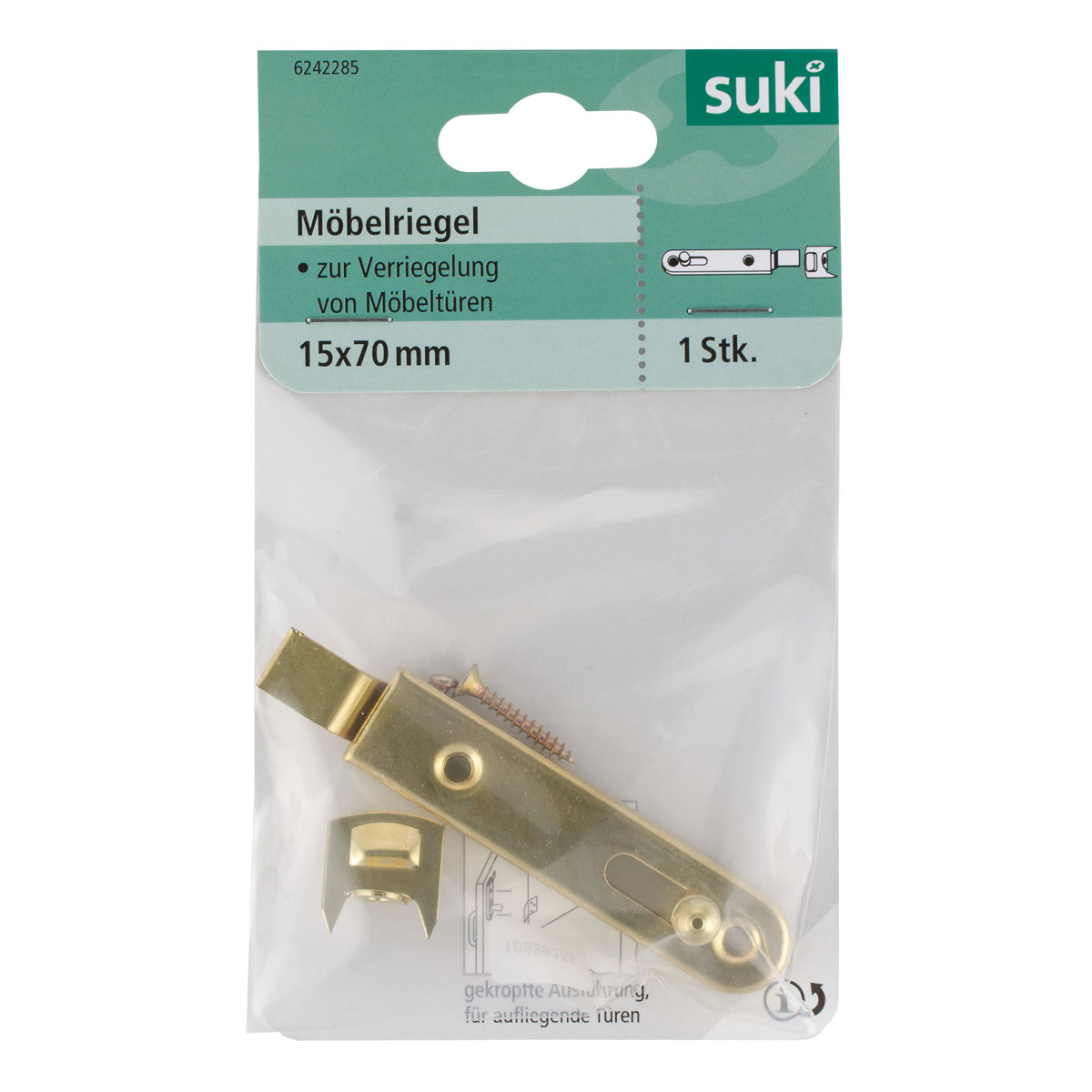 Suki Knopfriegel vermessingt 7 cm Bild 1