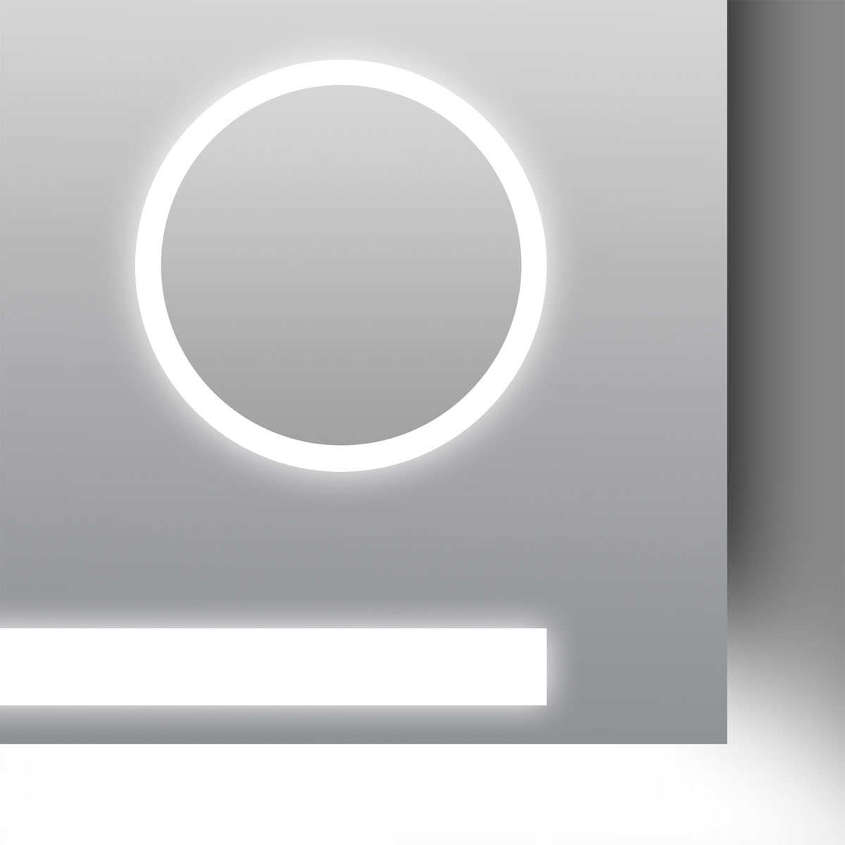 DSK  Design LED Lichtspiegel Silver Rey 80 x 60 cm Bild 6