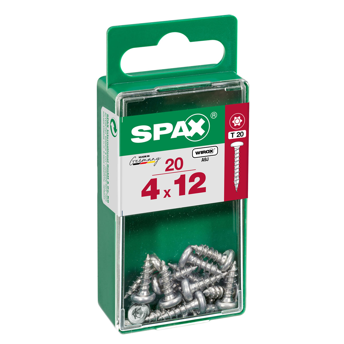 Spax Universalschraube WIROX Rundkopf 4 x 12 mm Torx 20 Stück Spax Universalschraube WIROX Rundkopf 4 x 12 mm Torx 20 Stück