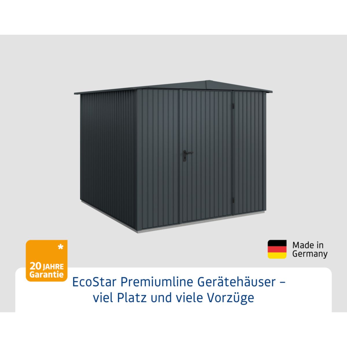 EcoStar  Gerätehaus Trend-STyp 2RAL7016 1 flg Bild 2