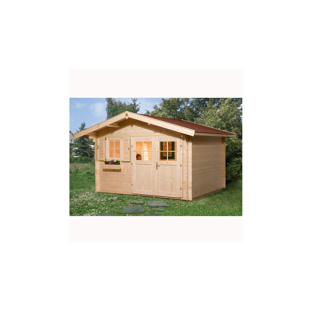 Weka Gartenhaus 109 Größe 1 mit Fußboden 420 x 320 x 262 cm