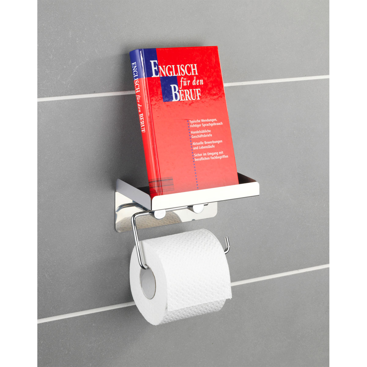 Wenko Toilettenpapierhalter 2 in 1 Edelstahl rostfrei | 514880