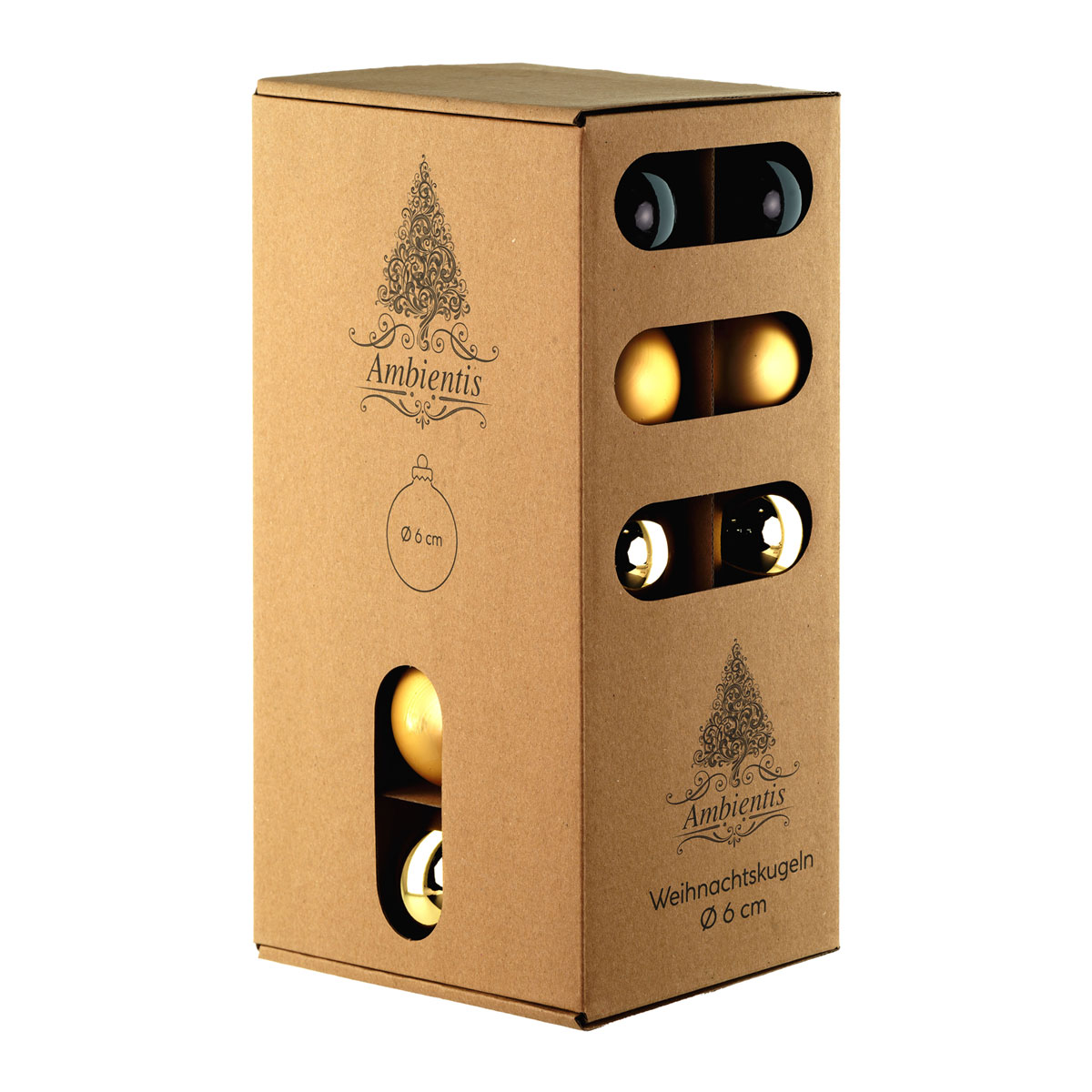 Ambientis Glaskugeln 6 cm schwarz gold Mix Bild 3
