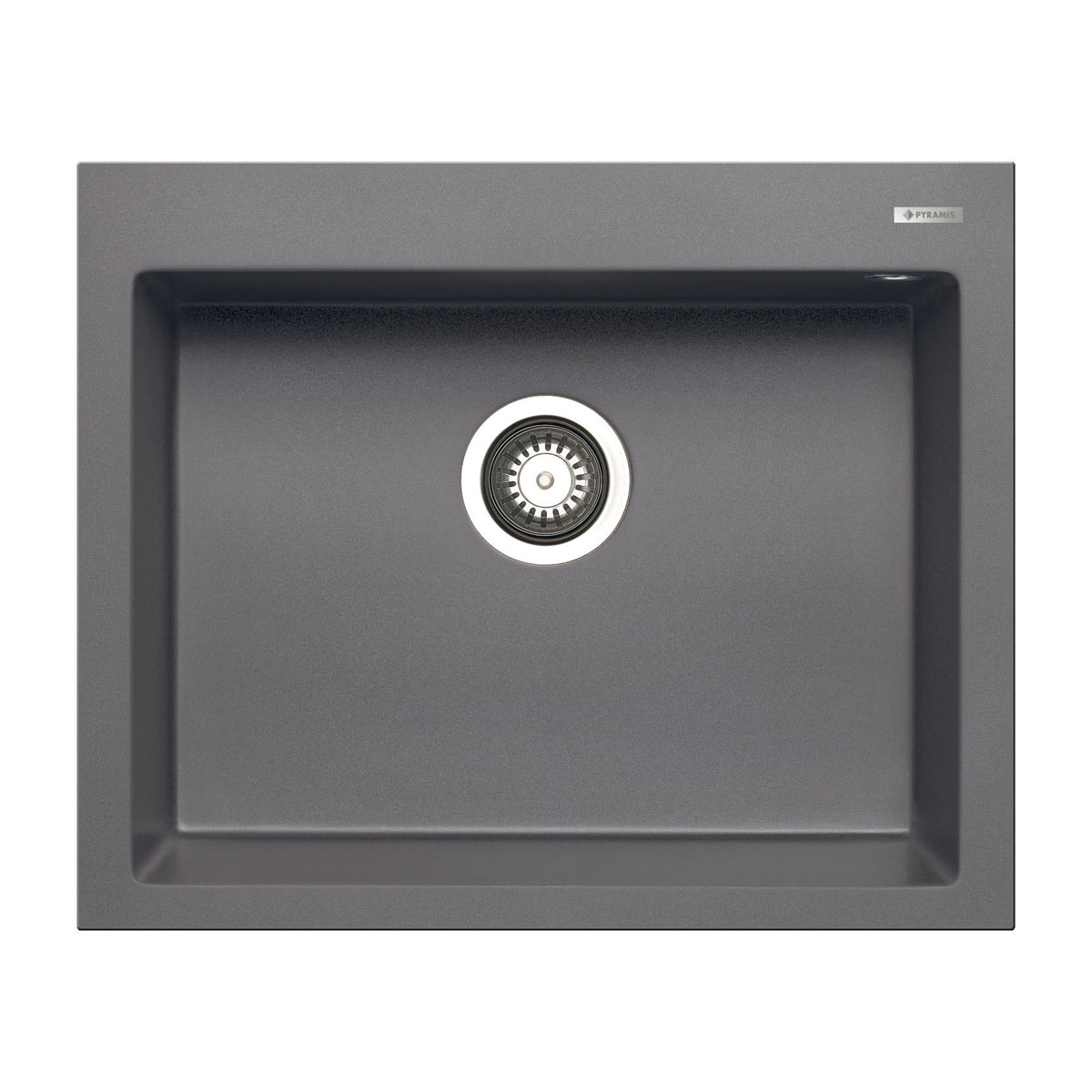 Pyramis Einbauspuele ISTROS 61 x 50 cm 1B Granit Iron Grey