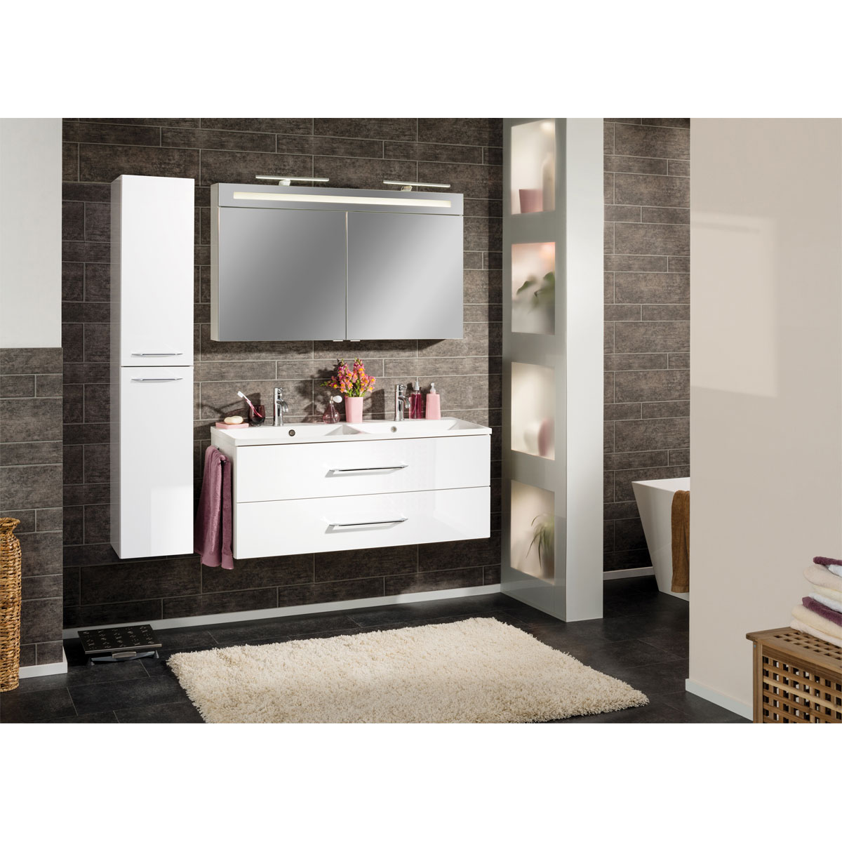 Fackelmann Hochschrank B.clever 30 x 159 x 32 cm weiß Bild 5