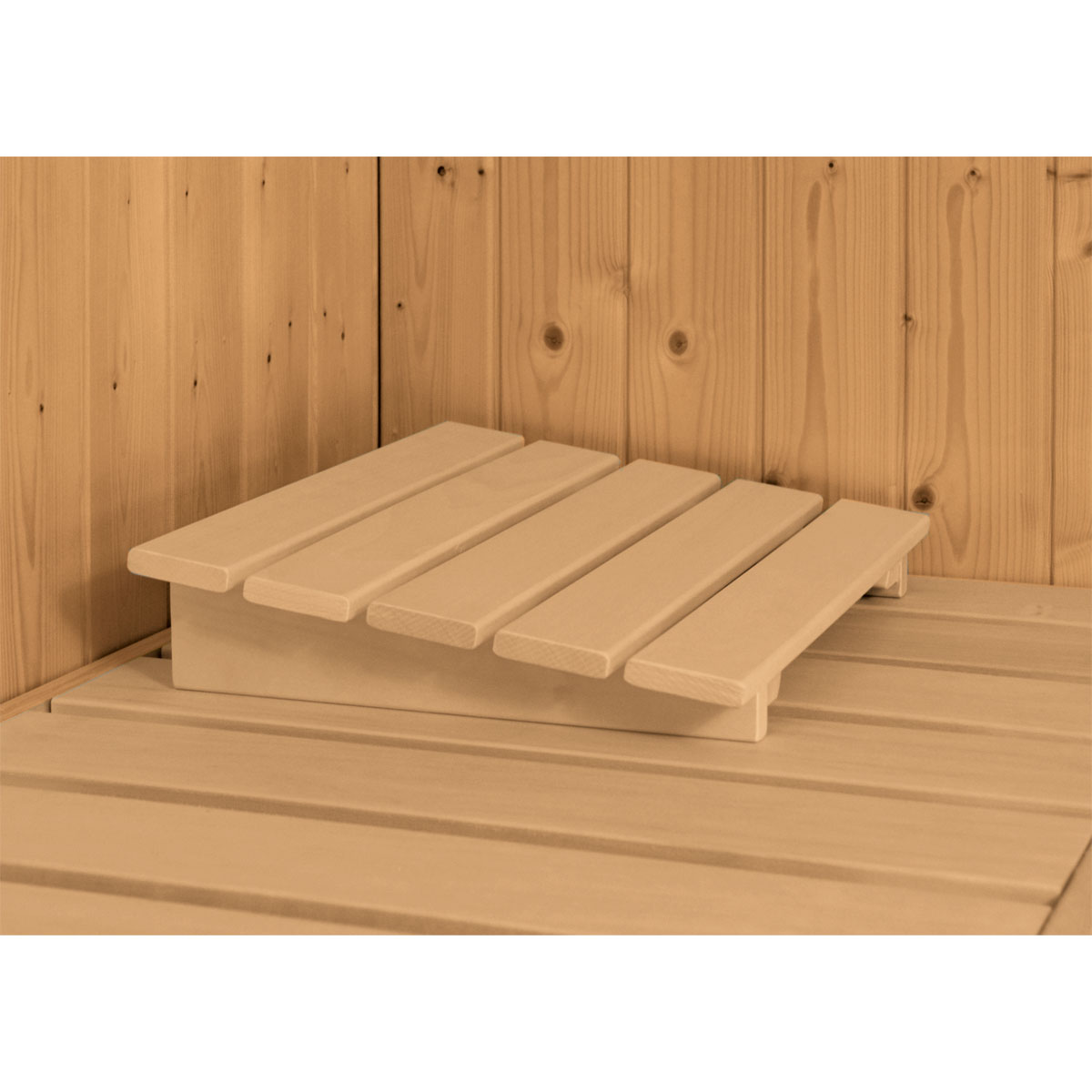 Karibu Systemsauna Daria 68 mm 3,6 kW Ofen Bio externe Strg mit Dachkranz Bild 8