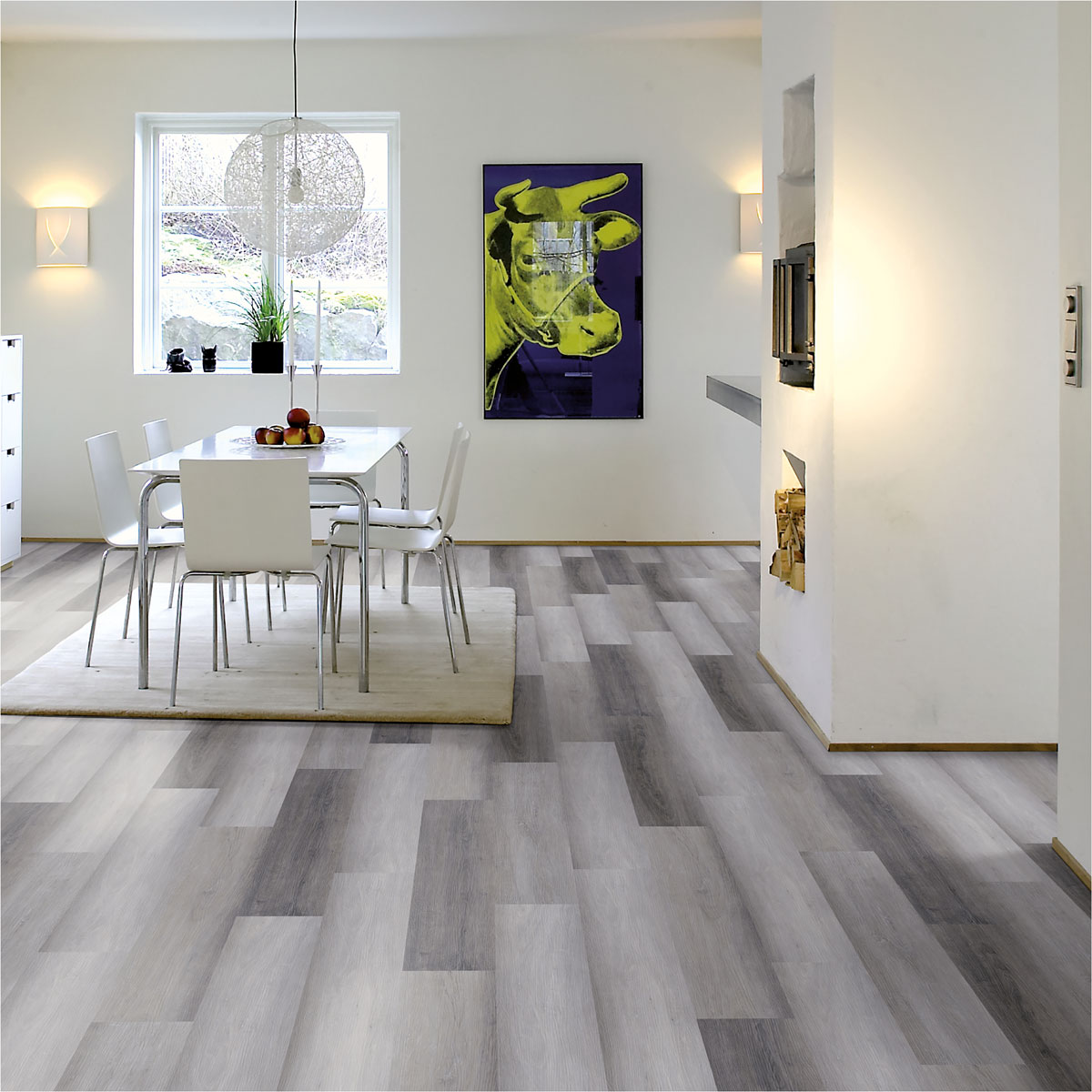 Vinyl SPC Eiche Grauwald 1220 x 181 x 4,5mm Bild 4