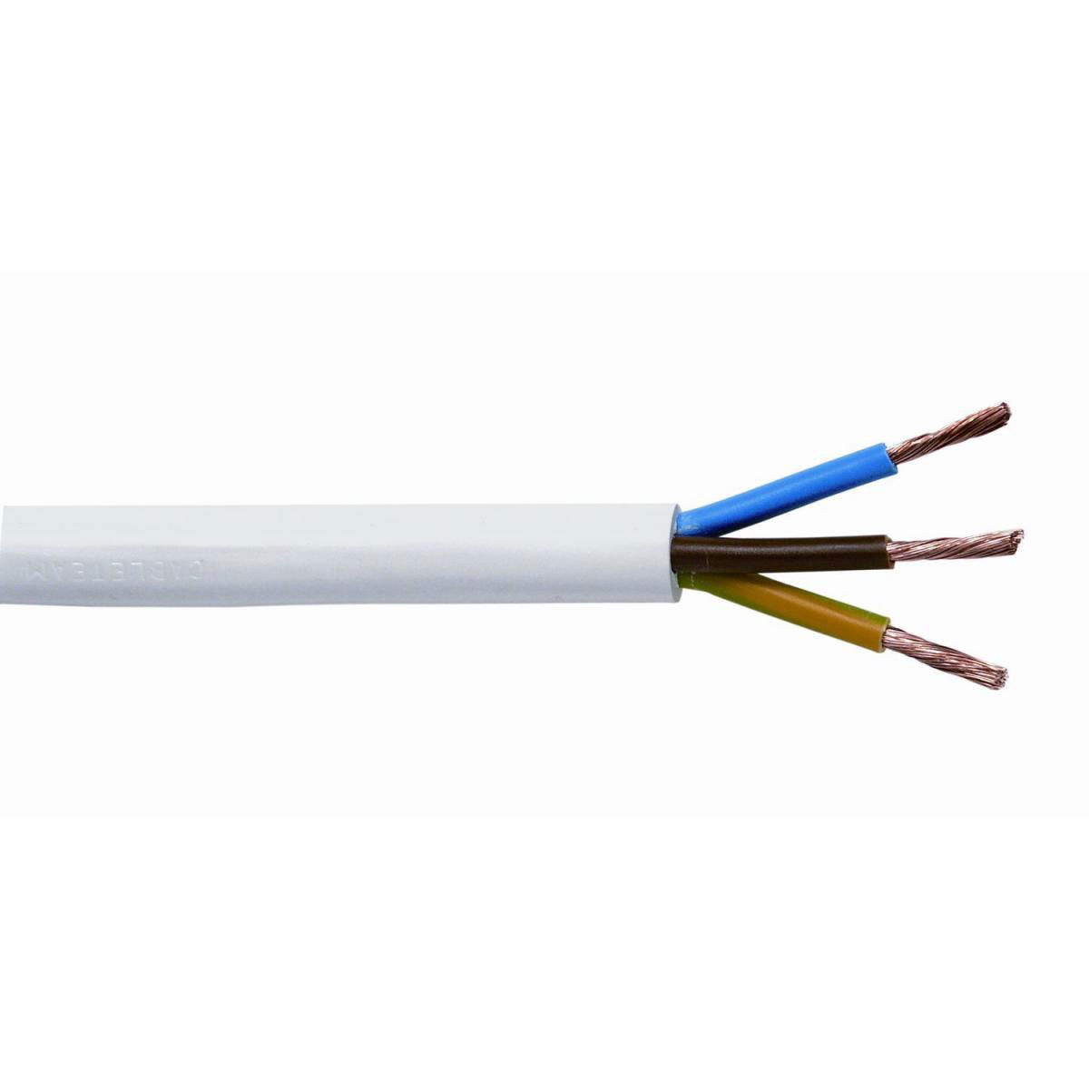 Schlauchleitung H05VV-F 3G 1 weiß 20 m