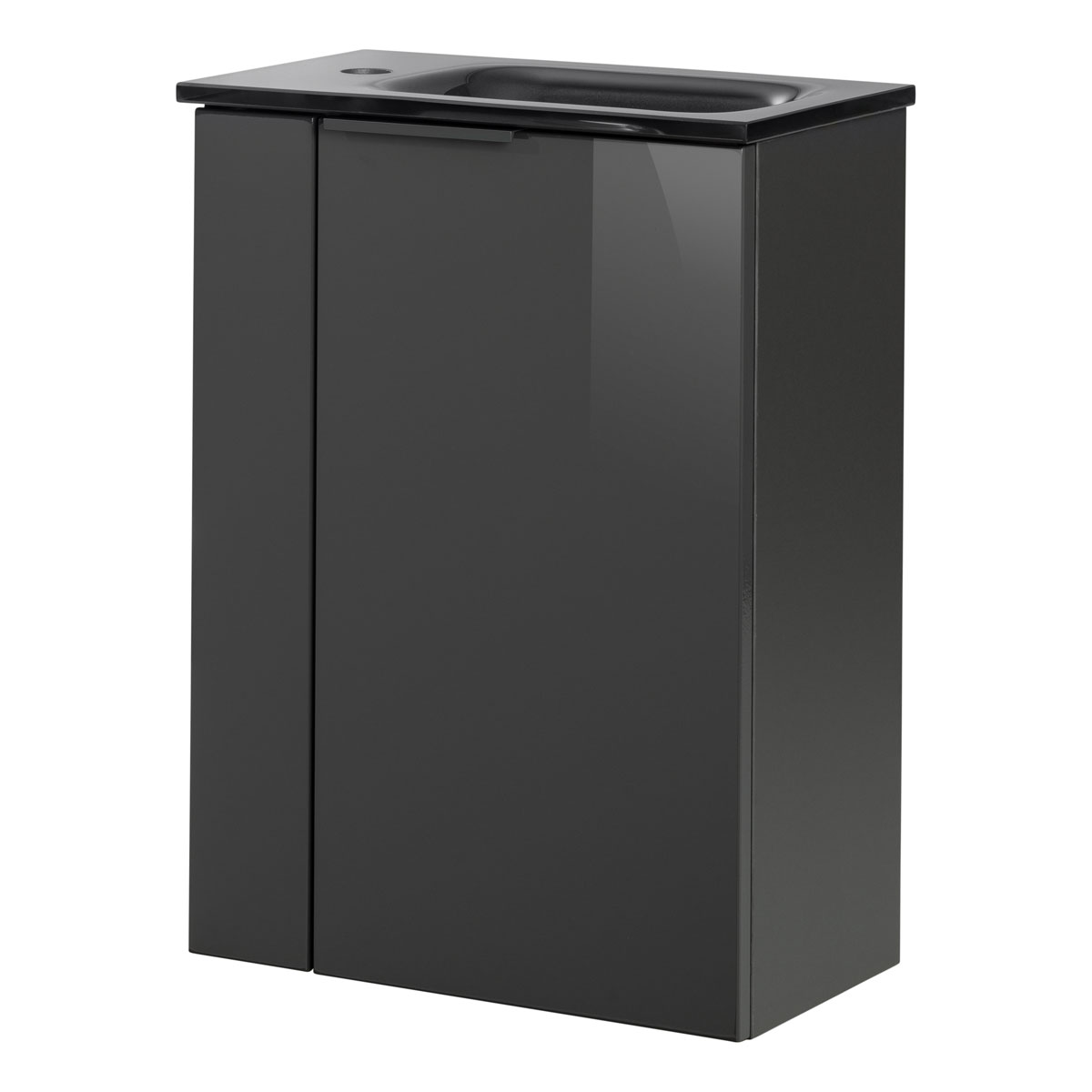 Fackelmann  Gäste-WC Waschtischunterschrank rechts SBC 440 x 600 x 243 mm anthrazit Bild 4