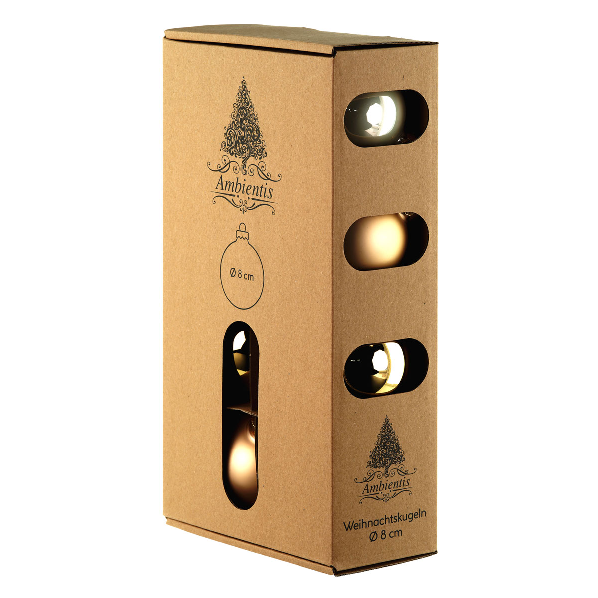 Ambientis Glaskugeln 8 cm gold Mix Bild 2