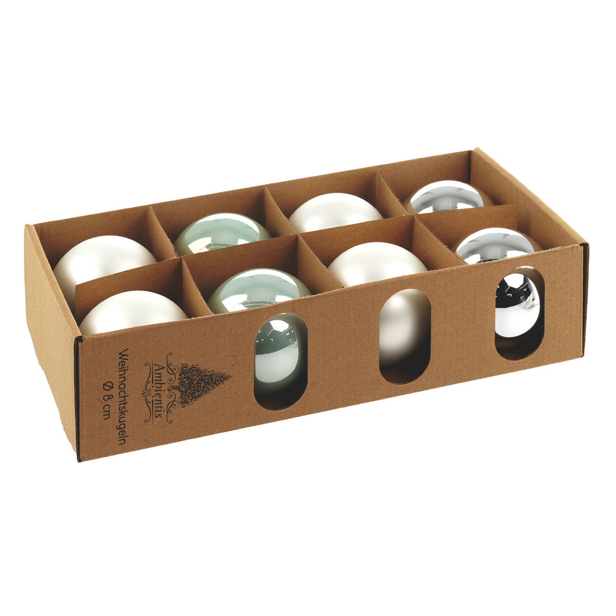 Ambientis Glaskugeln 8 cm salbei Mix Bild 2