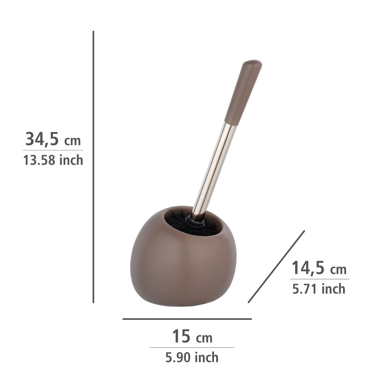 Wenko  WC-Garnitur Polaris Taupe matt aus hochwertiger Keramik Bild 4