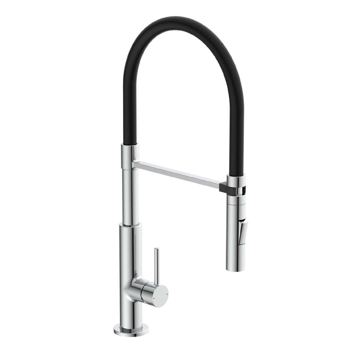 Schütte Küchenarmatur mit ausziehbarer Brause 79180 Stilo chrom schwarz Bild 1
