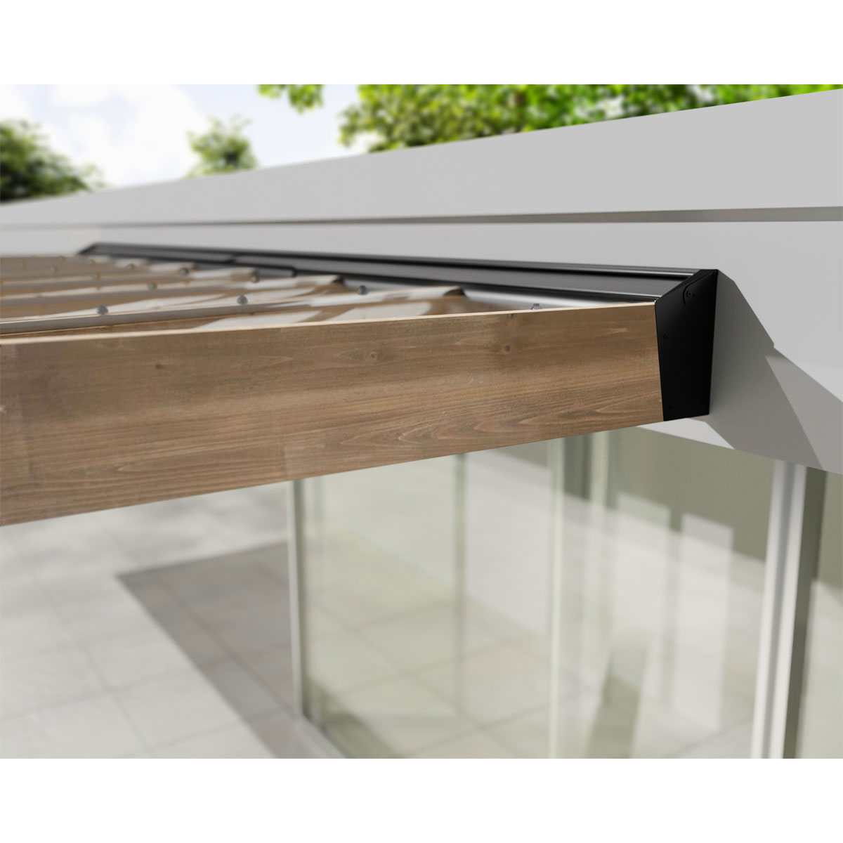 Palram Canopia Helsinki 3x3,4 Terrassenüberdachung aus Zedernholz / Sonnenschutzpaneele Bild 3