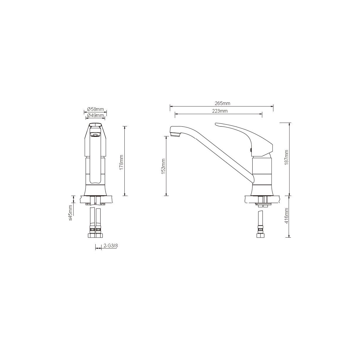 Lenz  Küchenarmatur KELA nickel-matt Bild 3