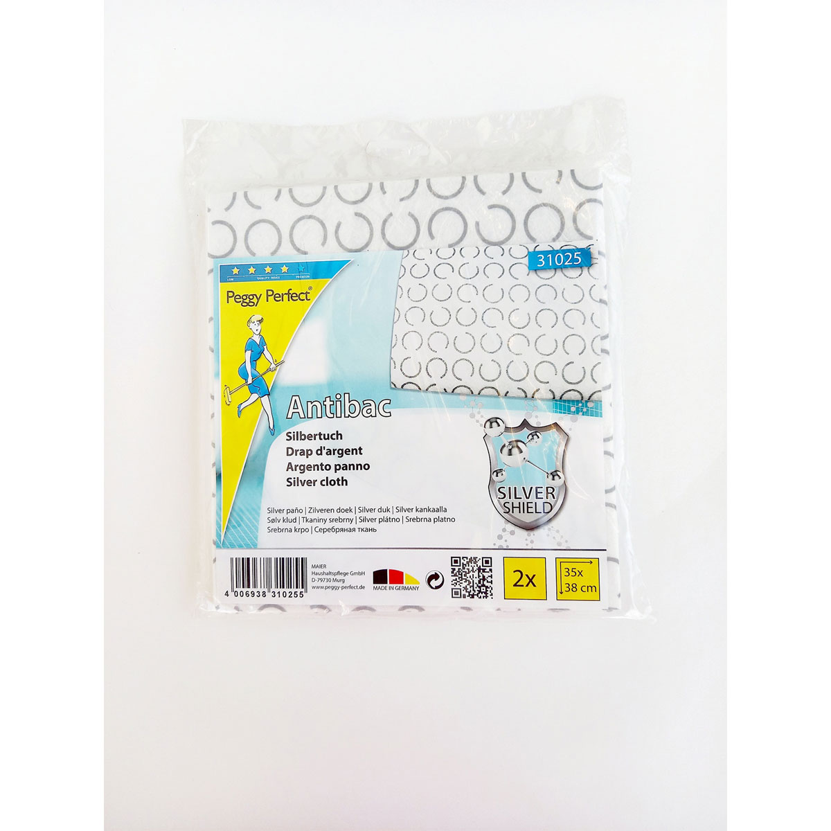Peggy-Perfect Silbertuch Antibac 2 Stück