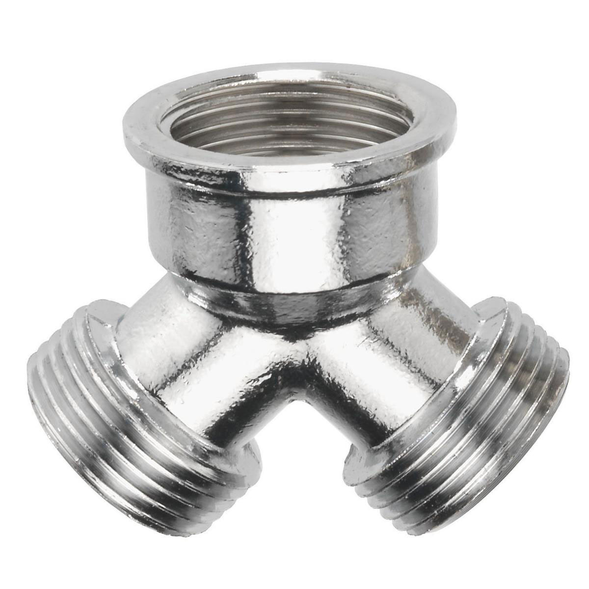 Chrom Verteilerstück 1xIG2 x 3/4 AG Chrom Verteilerstück 1xIG2 x 3/4 AG