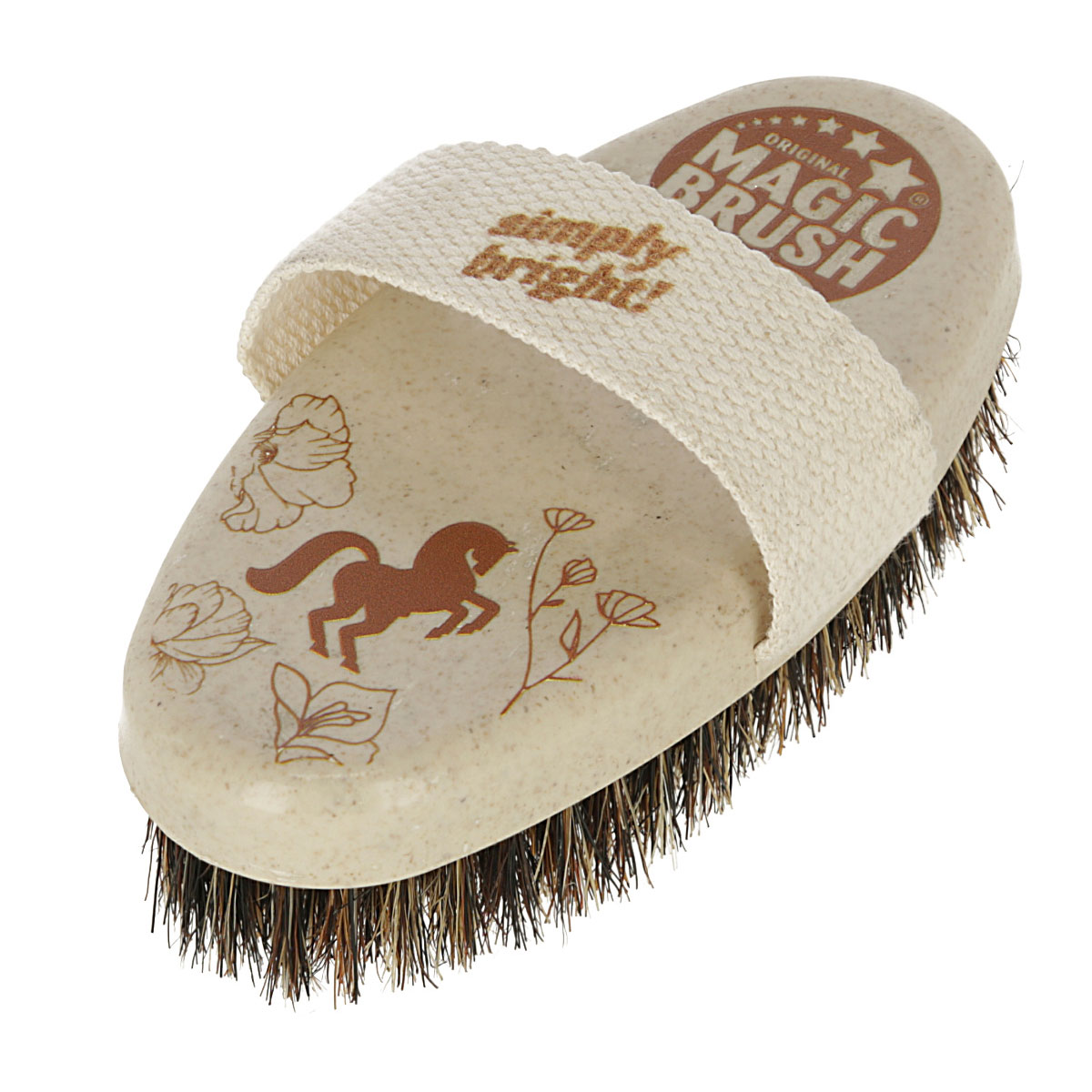 Pferdekardätsche Water Lily 17 x 8 cm beige-schwarz Bild 2