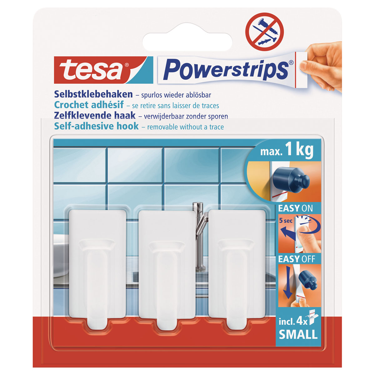 Tesa Mini-Haken classic weiß Bild 1