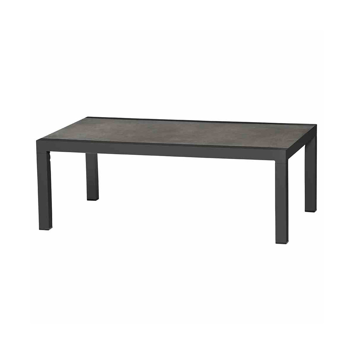 Siena Garden Loungetisch Belia 120 x 70 x 43,5 cm matt anthrazit/anthrazit