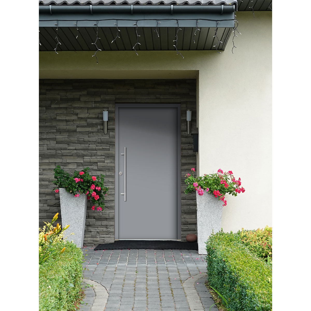 SplenDoor  Premium-Haustür Passivedoor Ribe RC2 energiesparend einbruchsicher grau 110 x 210 cm links Bild 2
