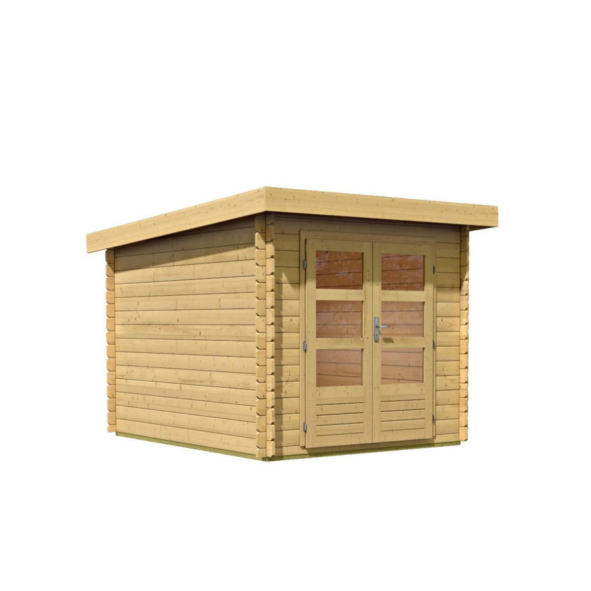 Karibu Gartenhaus Bastrup naturbelassen 237 x 222 x 297 cm Bild 2