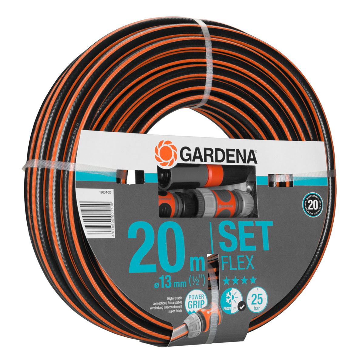 Gardena  Gartenschlauch-Set Flex Comfort 1/2 Zoll 20m 4-teilig Bild 3