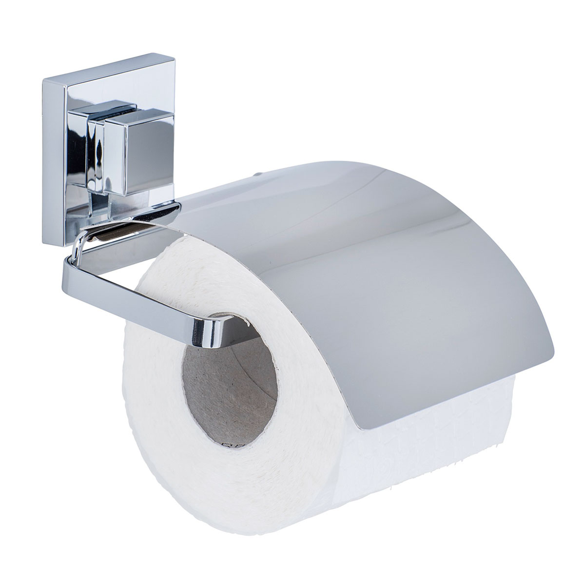 Wenko VacuumLoc WC-Set Quadro 2-teilig Edelstahl WC-Garnitur und  Toilettenpapierhalter rostfrei | 514917