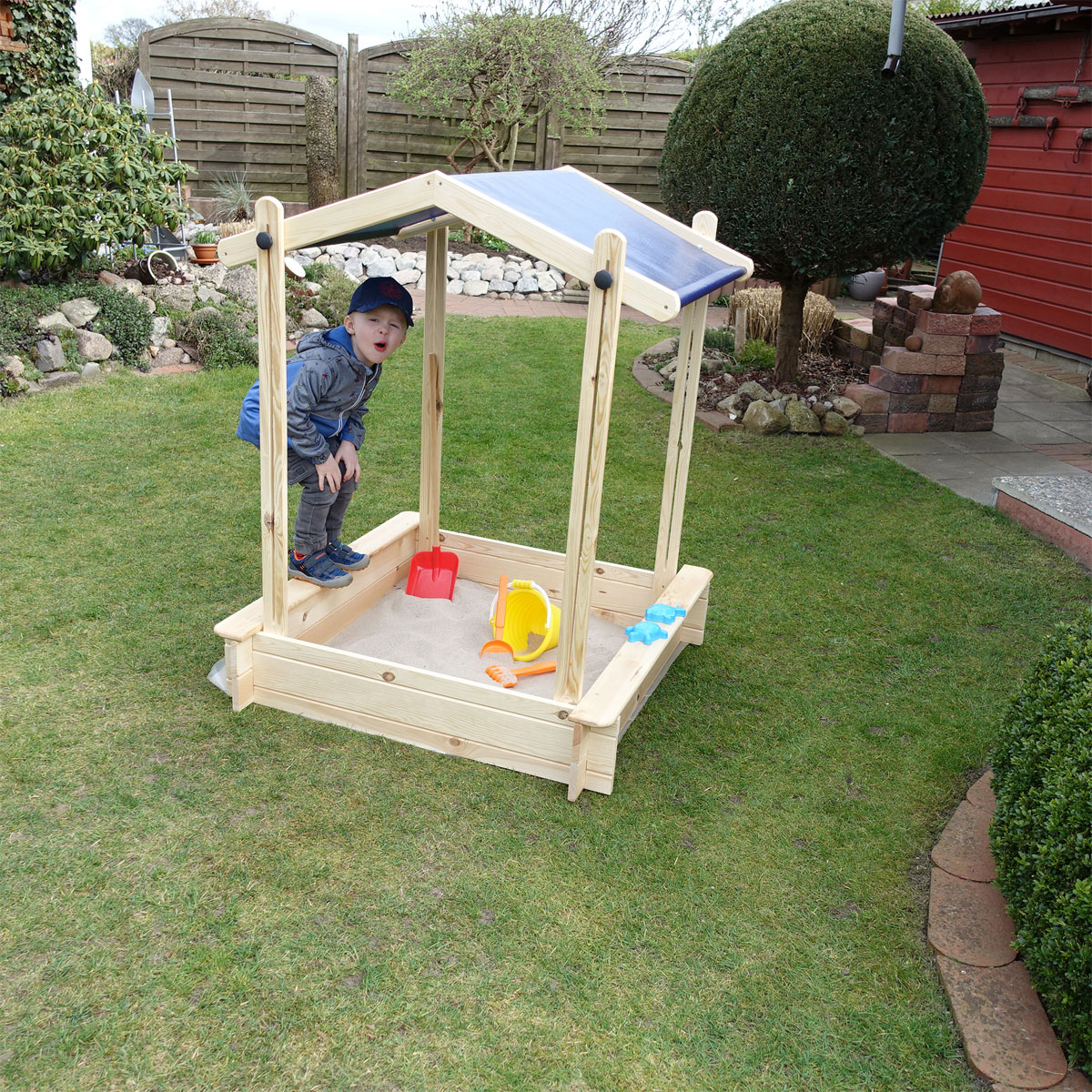 Promadino Sandkasten Peter mit Dach Bild 2